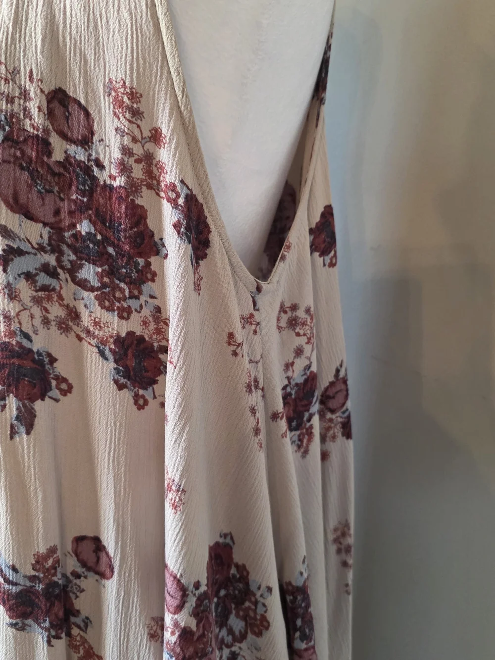 Free People Floral Trapeze Mini Dress Boho Romantic Keyhole Small